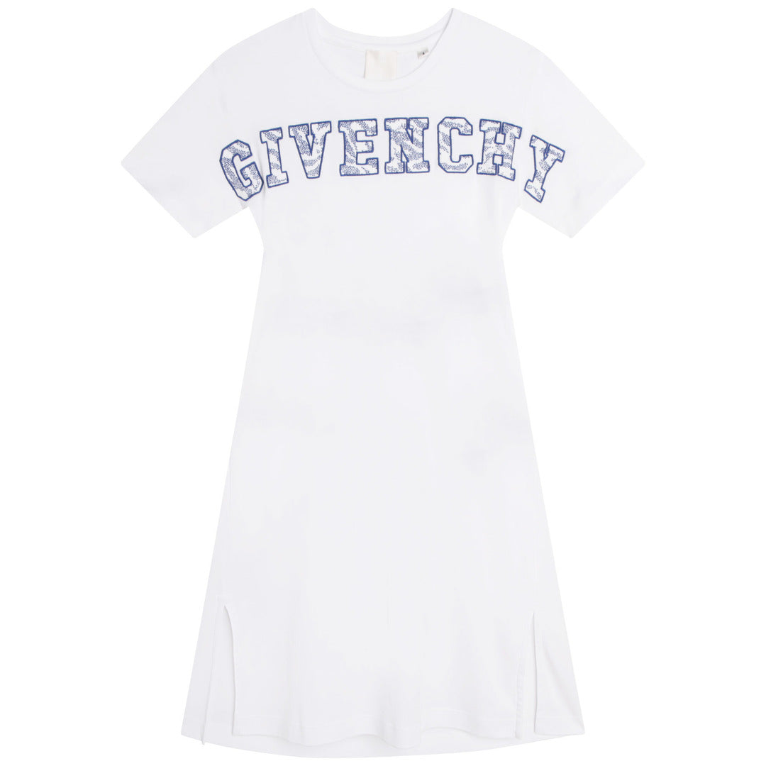 givenchy-h12286-10p-kg-White Logo Dress