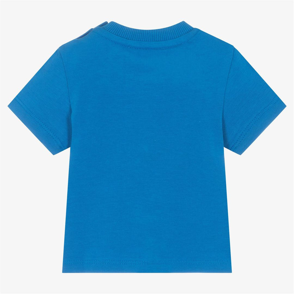 moschino-Blue Teddy Bear Logo T-Shirt-mnm031-lba10-40515