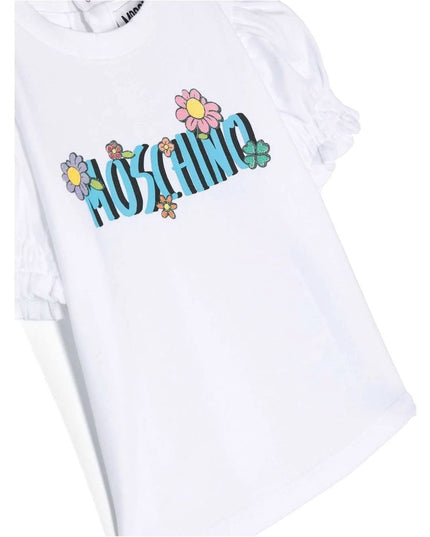 White Floral & Logo T-Shirt