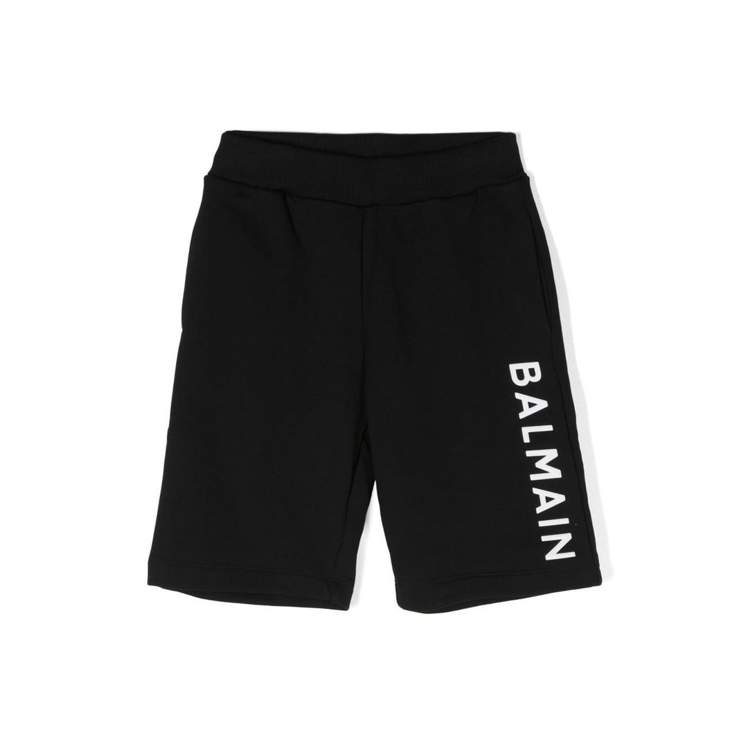 balmain-Black Logo Shorts-bs6t59-z0081-930bc