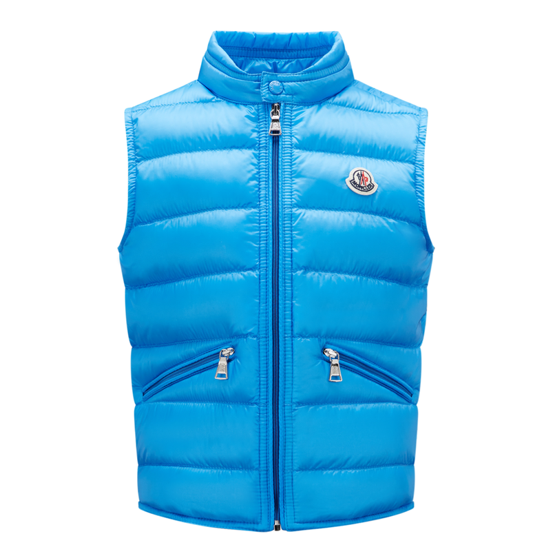 Baby blue moncler vest sales
