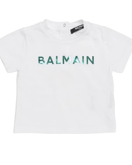 White T-Shirt With Rubberized Logo