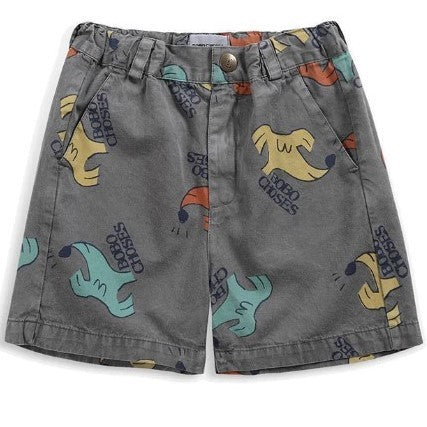 Gray Animal Print Shorts
