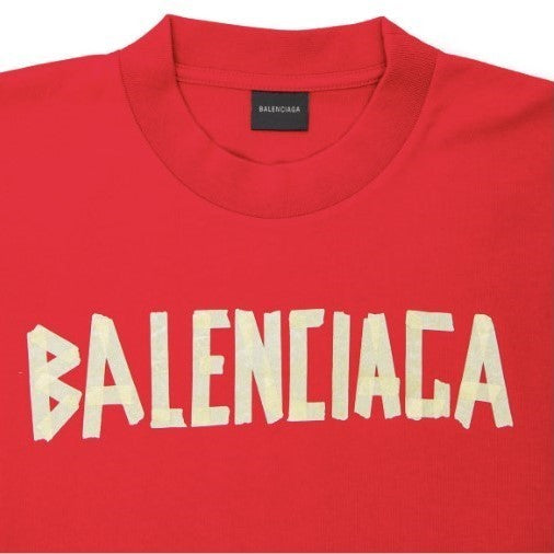 balenciaga-Red Logo T-Shirt-681864-tovb2-6400
