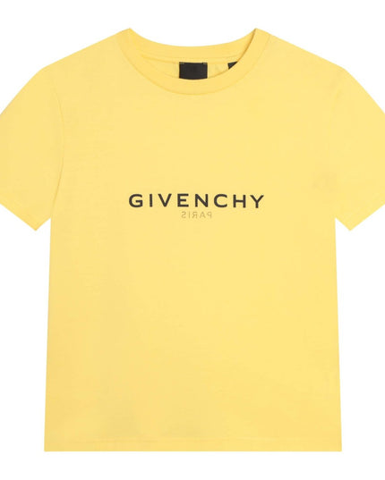 givenchy-h25404-571-kb-Yellow Logo T-Shirt