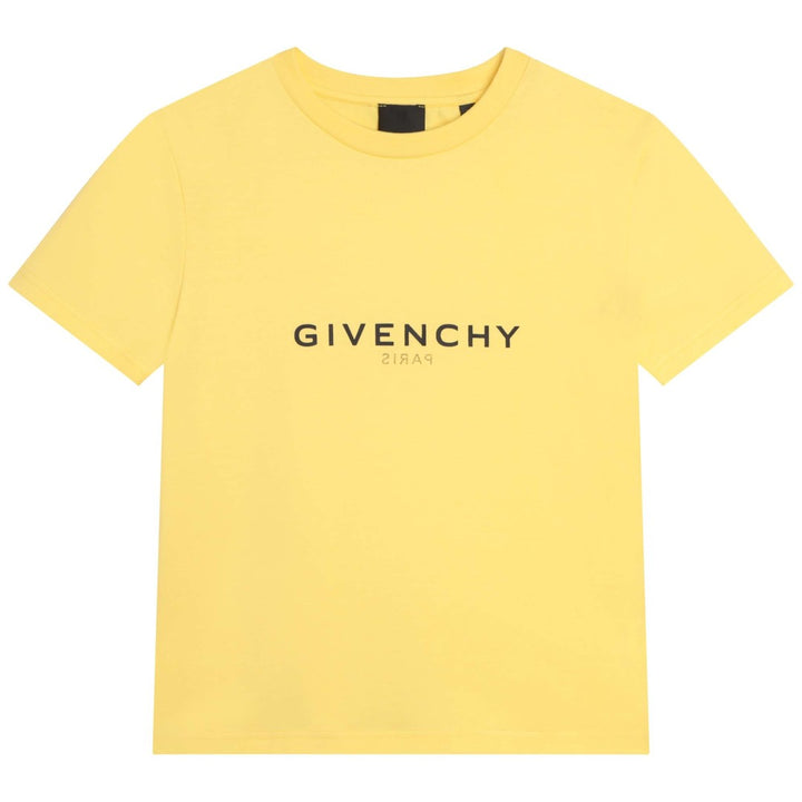 givenchy-h25404-571-kb-Yellow Logo T-Shirt