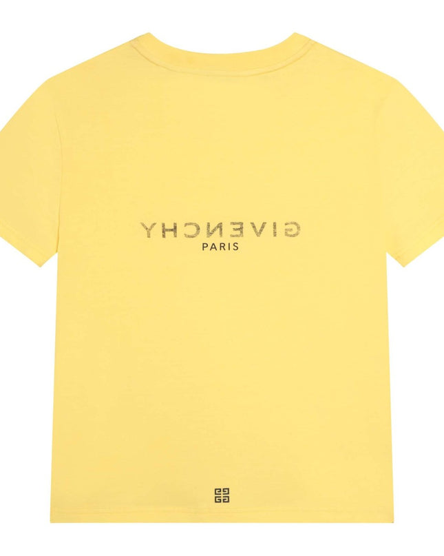 givenchy-h25404-571-kb-Yellow Logo T-Shirt