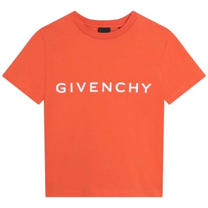 givenchy-h25406-98b-kb-Orange Logo T-Shirt