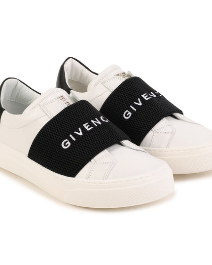 givenchy-h29083-10p-kb-White & Black Logo Trainers