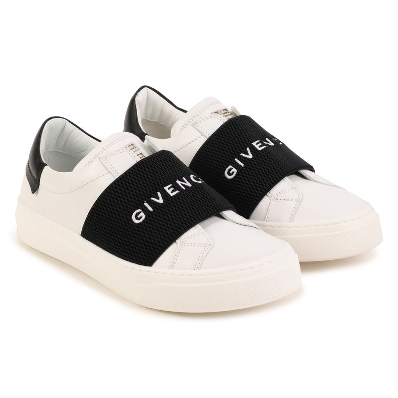 givenchy-h29083-10p-kb-White & Black Logo Trainers