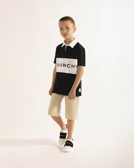 givenchy-h25439-09b-kb-Black & White Logo Polo