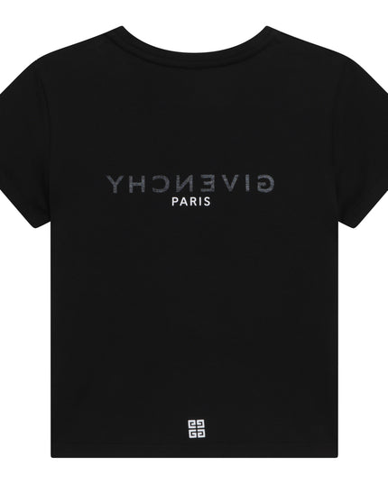 givenchy-h15296-09b-kg-Black Logo T-Shirt