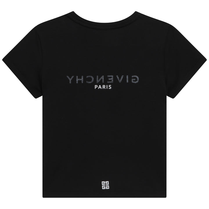 givenchy-h15296-09b-kg-Black Logo T-Shirt