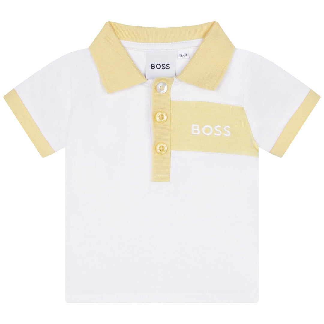 boss-j98419-528-nb-Yellow Polo & Shorts Set
