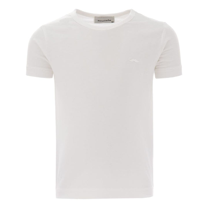 Off White Solid Cotton T-Shirt