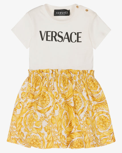 versace-1000354-1a04782-6w090-Barocco Cotton Jersey Dress