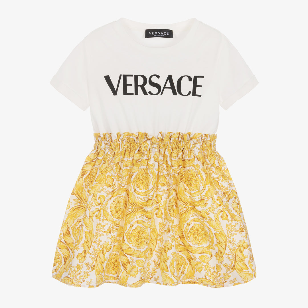 versace-1000327-1a04782-6w090-Barocco Cotton Jersey Dress