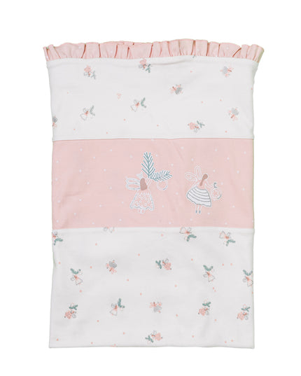 andywawa-ac23162-White & Pink Baby Blanket