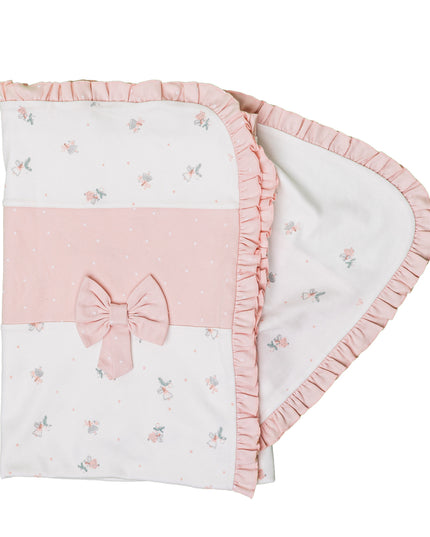 andywawa-ac23162-White & Pink Baby Blanket