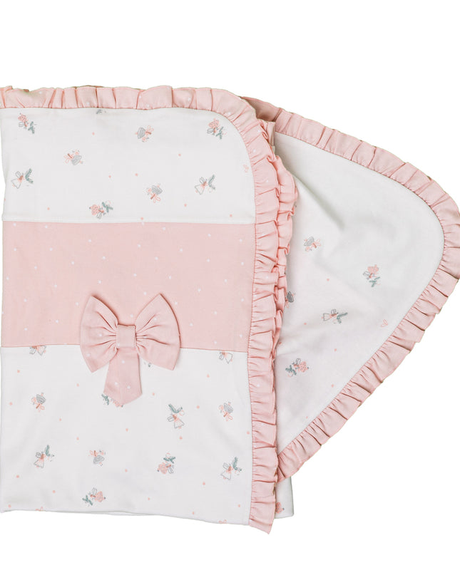 andywawa-ac23162-White & Pink Baby Blanket