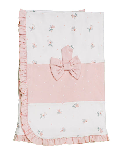 andywawa-ac23162-White & Pink Baby Blanket