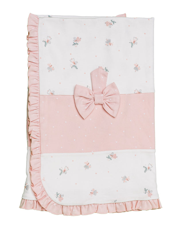 andywawa-ac23162-White & Pink Baby Blanket