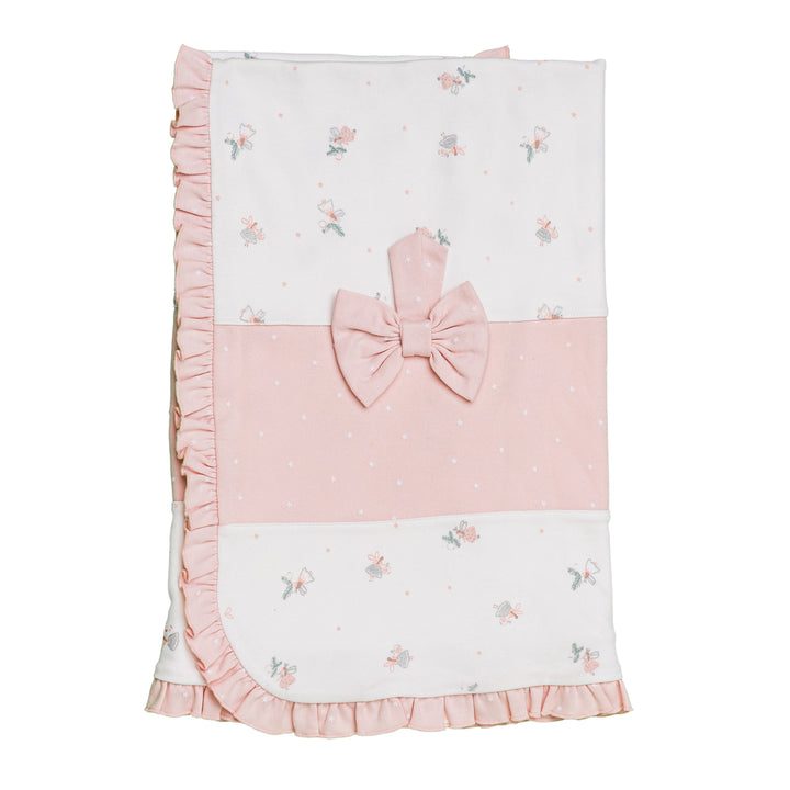 andywawa-ac23162-White & Pink Baby Blanket
