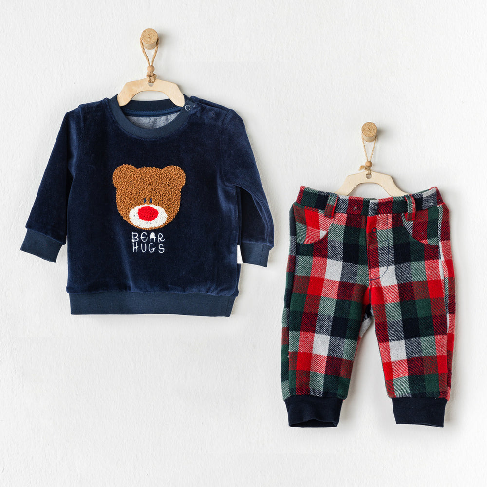kids-atelier-andywawa-baby-boy-navy-teddy-graphic-plaid-outfit-ac24423