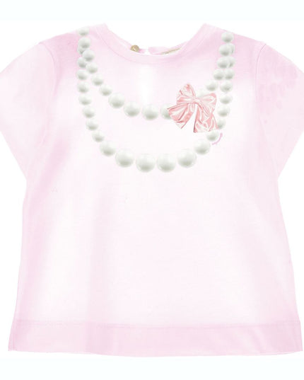 monnalisa-Pink Pearl Necklace-Print T-shirt-39b607np-2000-0091