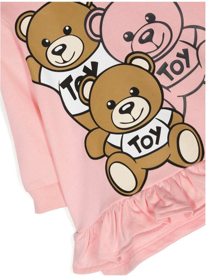 moschino-Pink Three Bear Print Dress-mdv0ax-lca58-50209