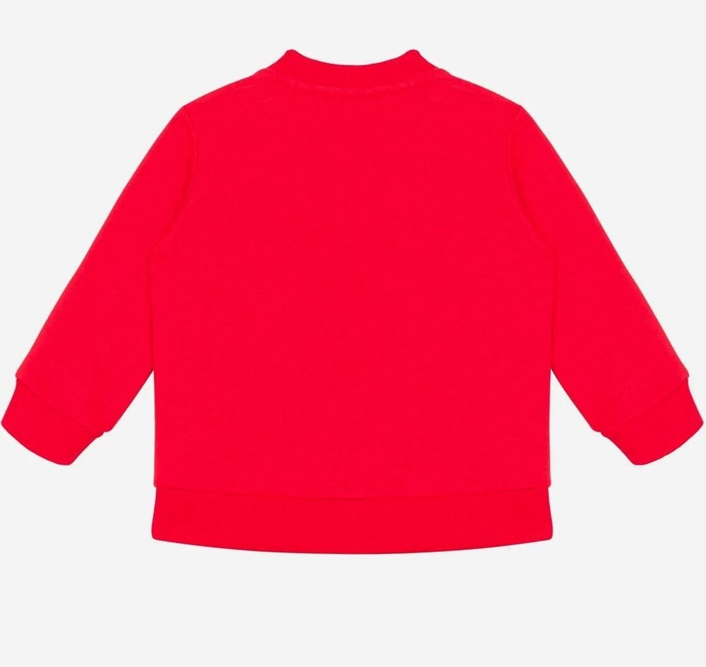 moschino-Red Bear + Text Logo Sweatshirt -mof04q-lca40-50109