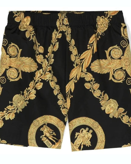 versace-Black Maschera Baroque Swim Shorts-1000271-1a07537-5b000