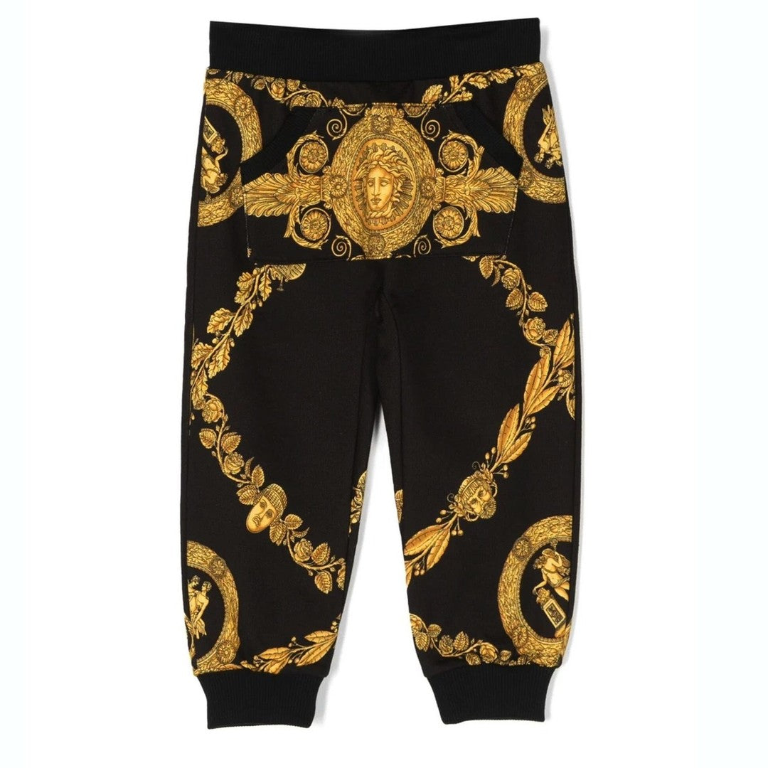 versace-Black Maschera Baroque Sweatpants-1007470-1a07287-5b000