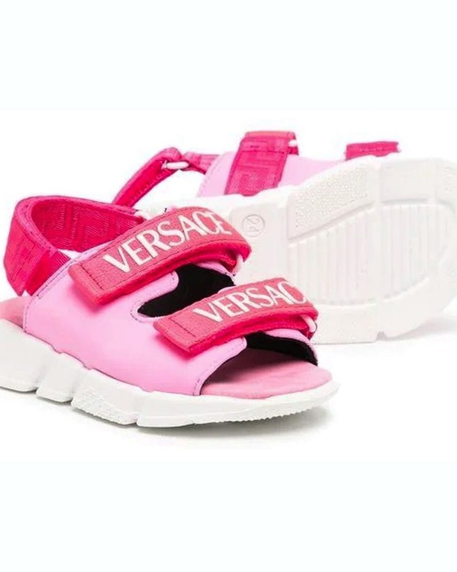 versace-1008521-1a06105-2pi10-Pink Logo Sandal