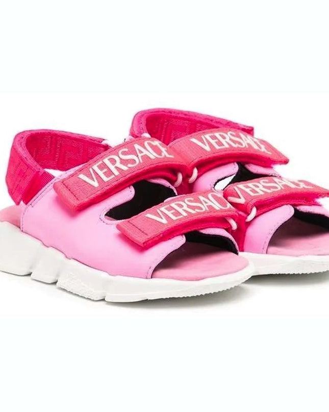 versace-1008521-1a06105-2pi10-Pink Logo Sandal