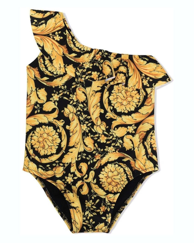 versace-1003836-1a02218-5b000-Ruffle-Trimmed One-Shoulder Swimsuit