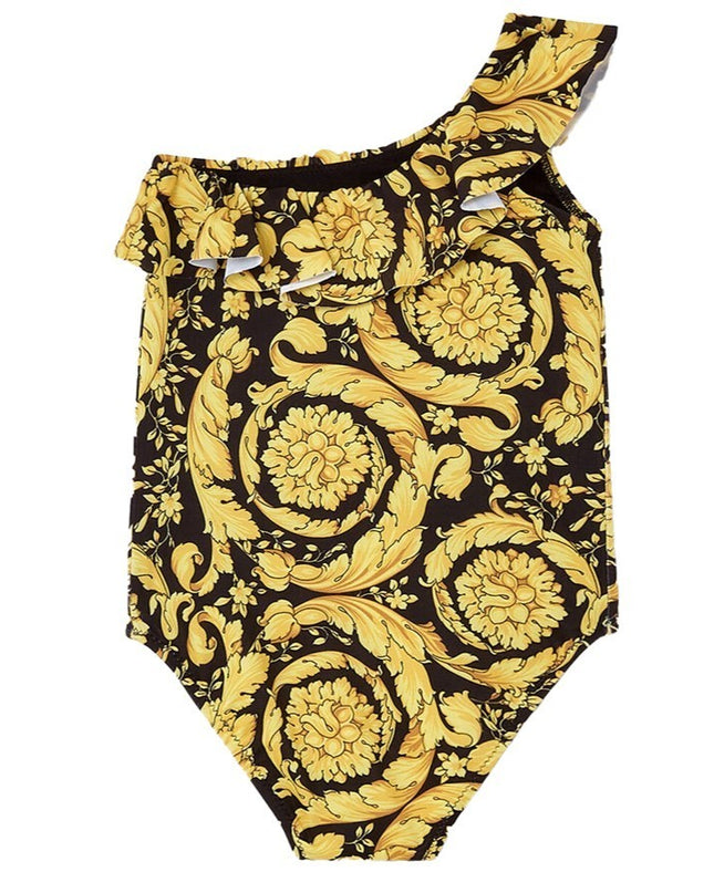 versace-1003836-1a02218-5b000-Ruffle-Trimmed One-Shoulder Swimsuit