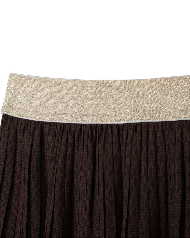 mk-r13111-Brown Pleated Skirt