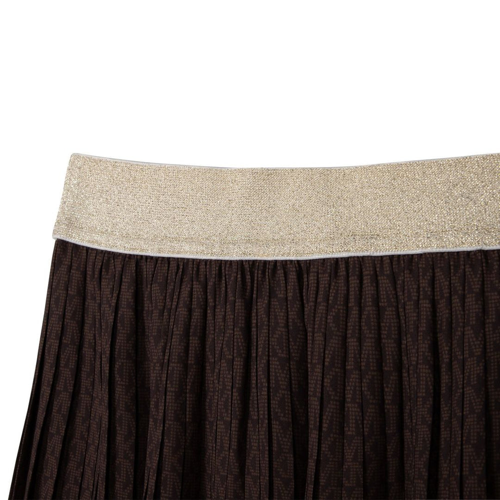 mk-r13111-Brown Pleated Skirt