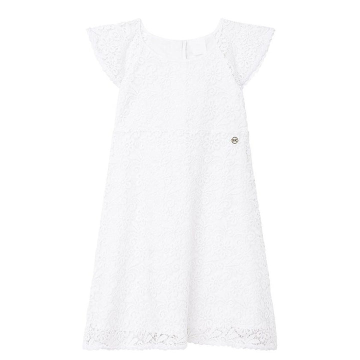 mk-r12110-10b-White Short Sleeved Dress