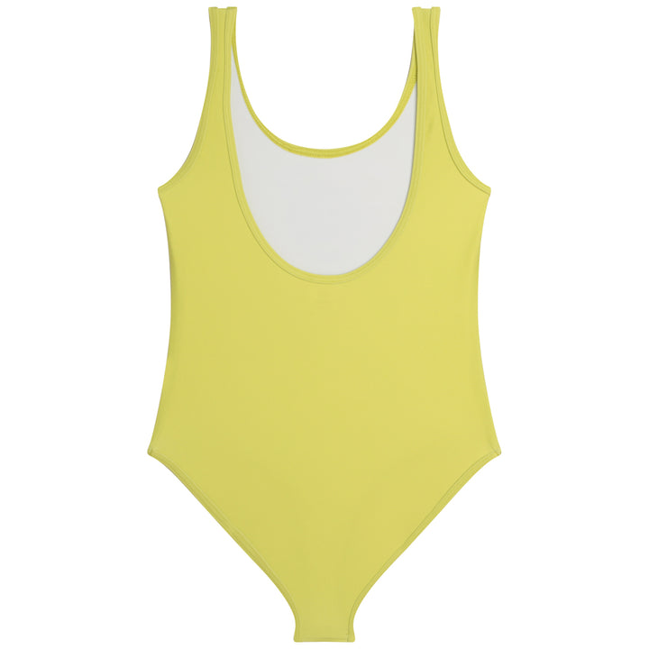 mk-r10169-Yellow Logo Swimsuit