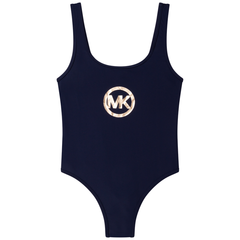 mk-r10101-849-Navy Logo Print Swimsuit