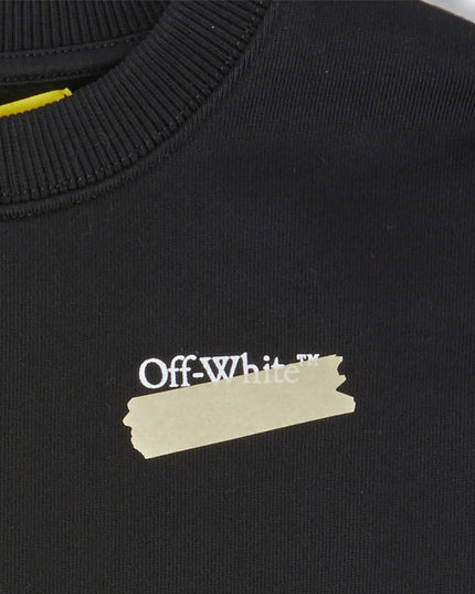 off-white-obba001f23fle0051001-Black Cotton Sweatshirt