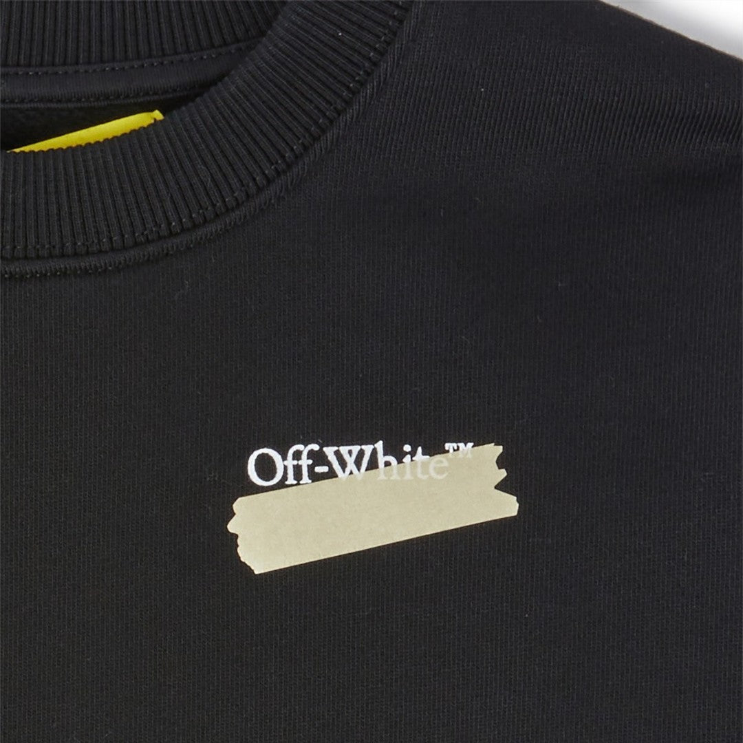 off-white-obba001f23fle0051001-Black Cotton Sweatshirt