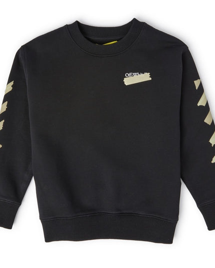 off-white-obba001f23fle0051001-Black Cotton Sweatshirt