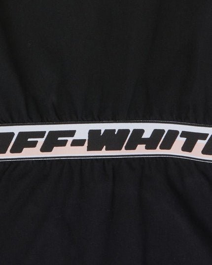 off-white-ogdb028f23jer0011010-Black Logo Band Dress