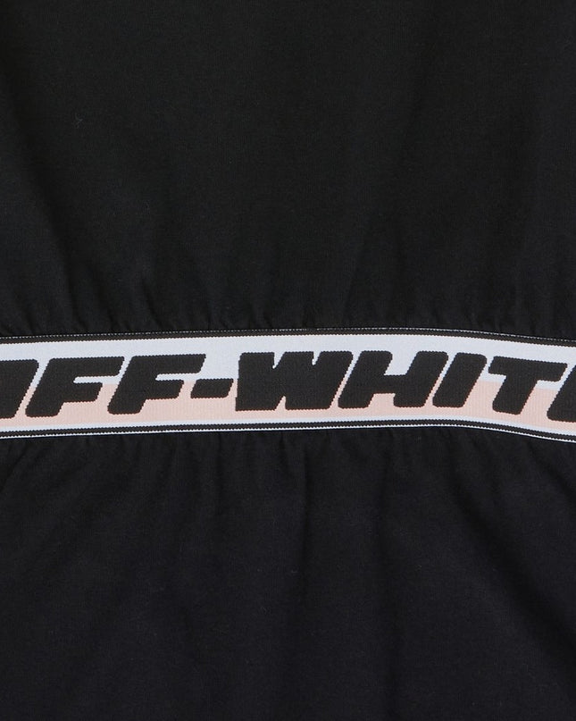 off-white-ogdb028f23jer0011010-Black Logo Band Dress