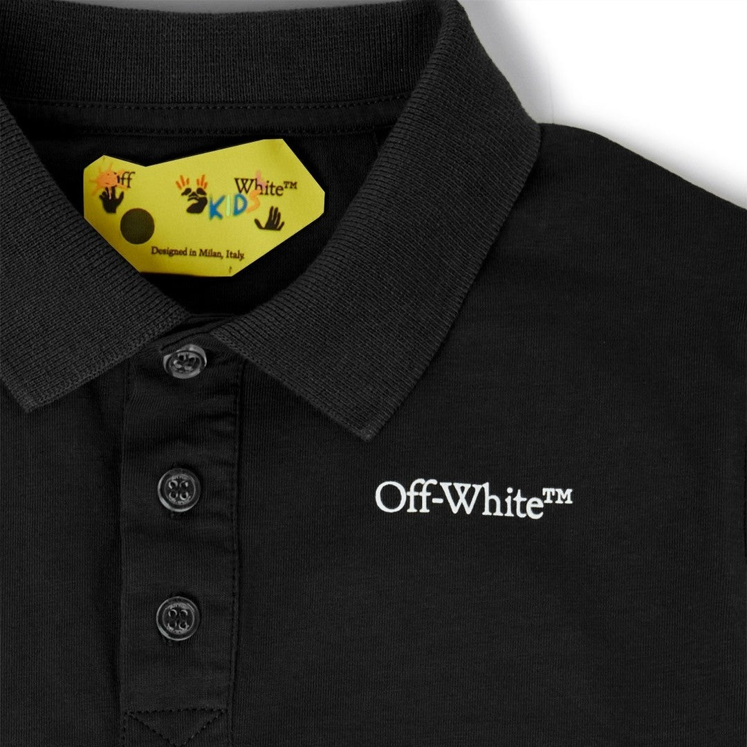 off-white-obgb001f23jer0011001-Black Logo Polo