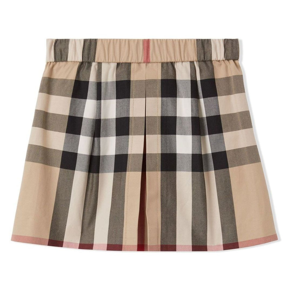 burberry-8061827-Beige Checkered Skirt-140338-a7028