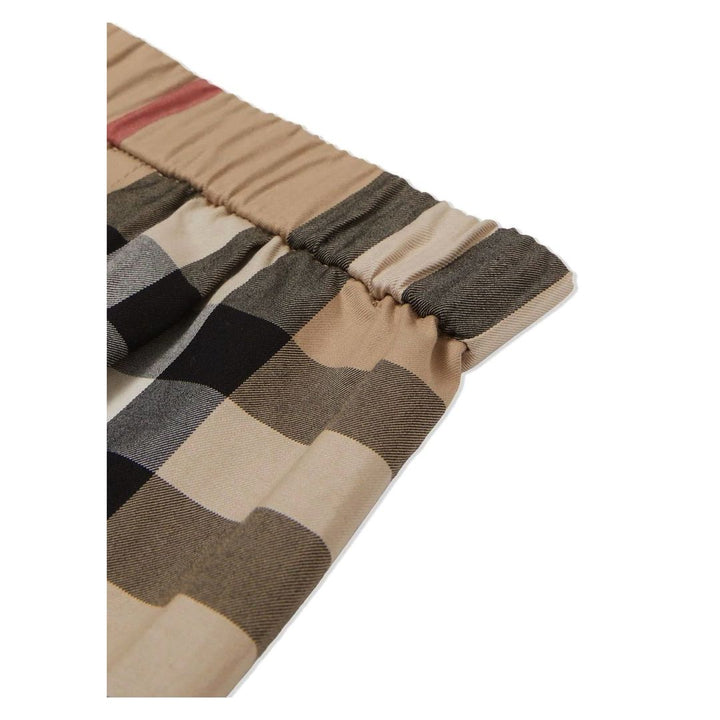 burberry-8061827-Beige Checkered Skirt-140338-a7028